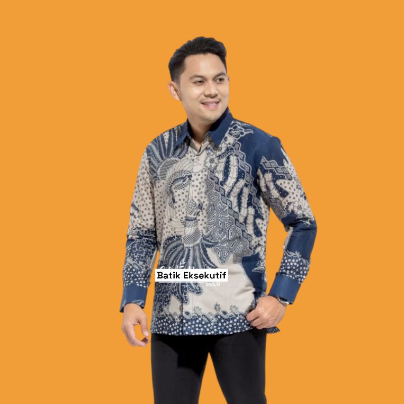 Batik Pria Katresnan Lengan Panjang Reguler Fit Keris Modern Premium Baju Atasan Batik Cowok Origina