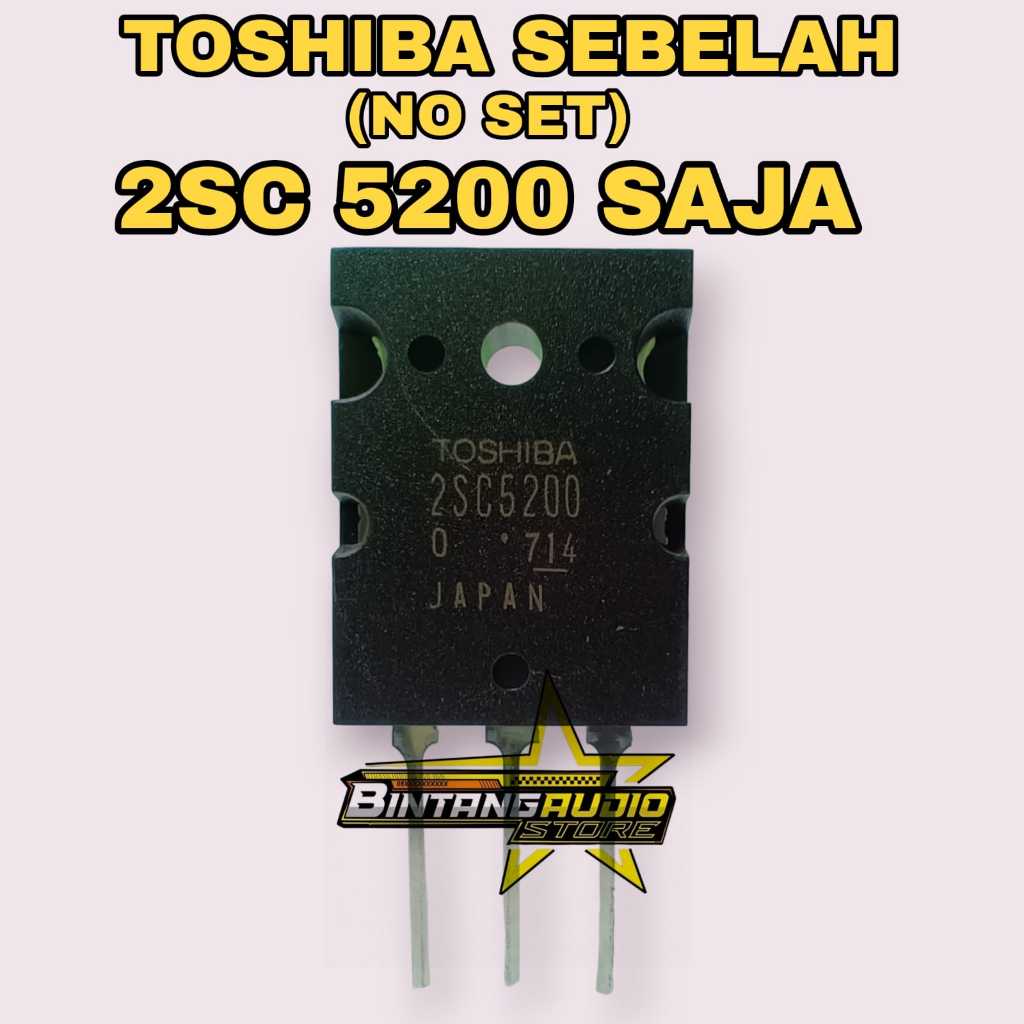 Transistor TOSHIBA Pincang 2SC 5200 / 2SC5200 Lot 714 (bukan set)