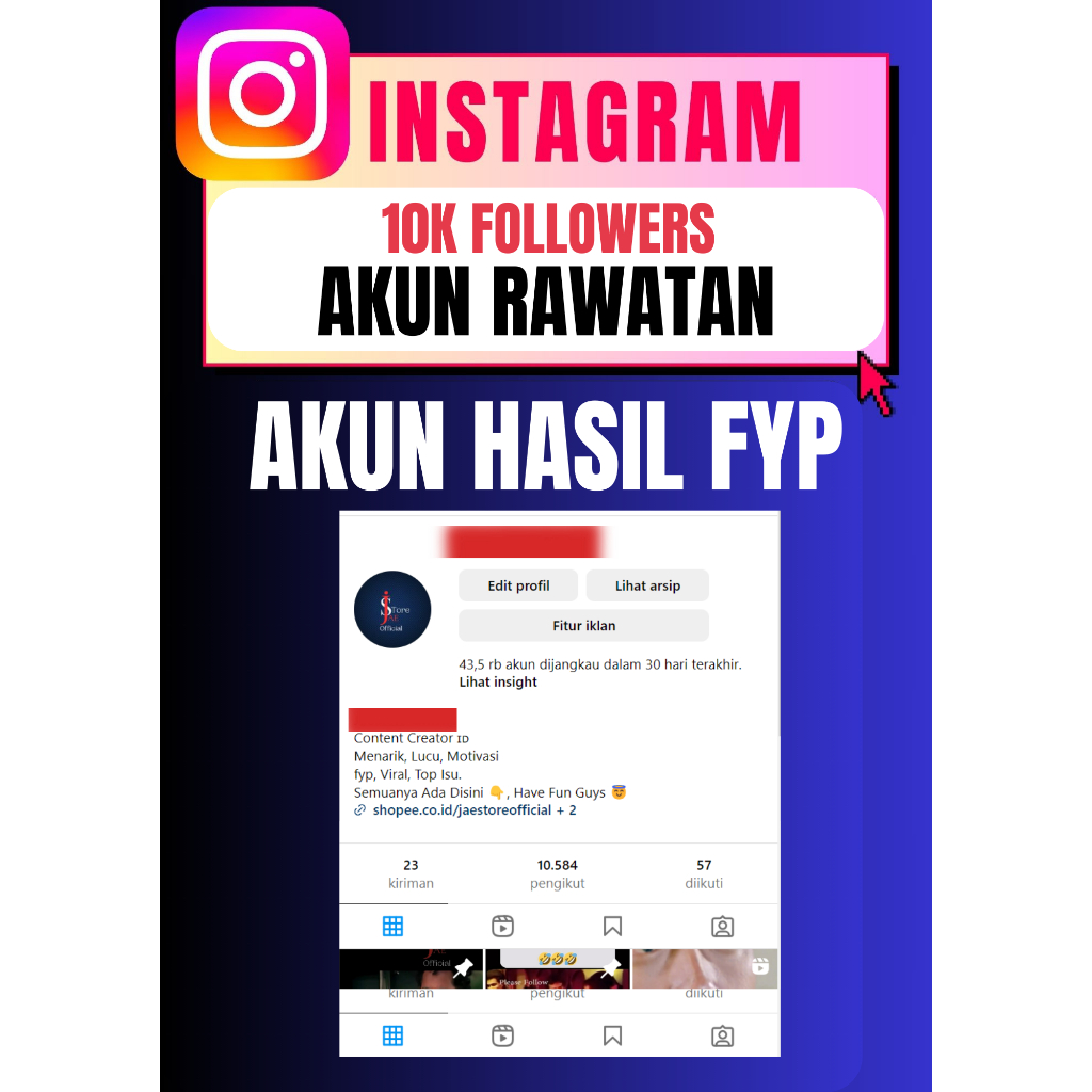 AKUN INSTAGRAM 10K FOLLOWERS || HASIL FYP || FOLLOWERS ORGANIK