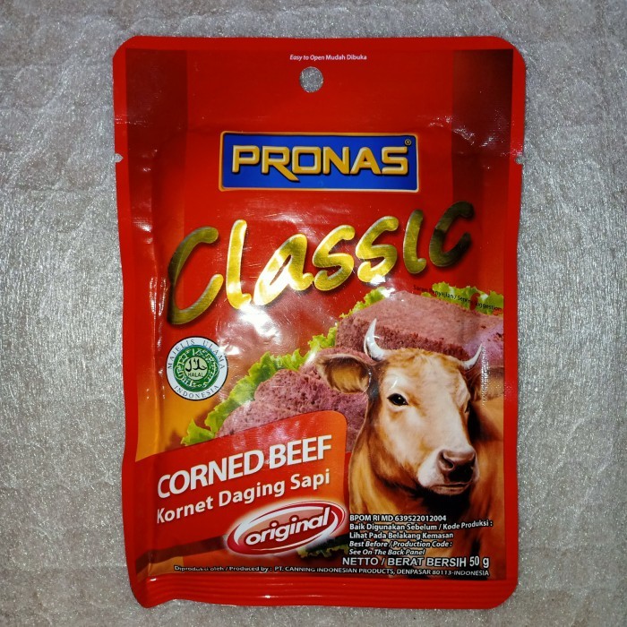 PRONAS KORNET SAPI 50 G SACHET / SATUAN / KORNET DAGING SAPI