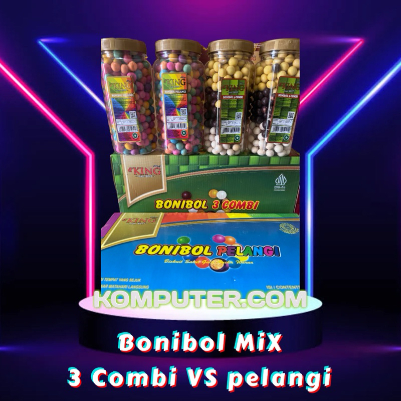 

BOLA BOLA COKELAT BONIBOL MIX DKING 1 DUS ( Bonibol pelangi & Bonibol 3 Combi) 4 Toples