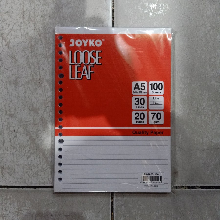 

Isi Kertas File / Binder Joyko A5-7020 / 100 Lembar