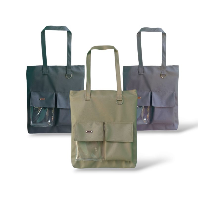 Luxline-Tas Totebag kulit sintetis Totebag wanita casual