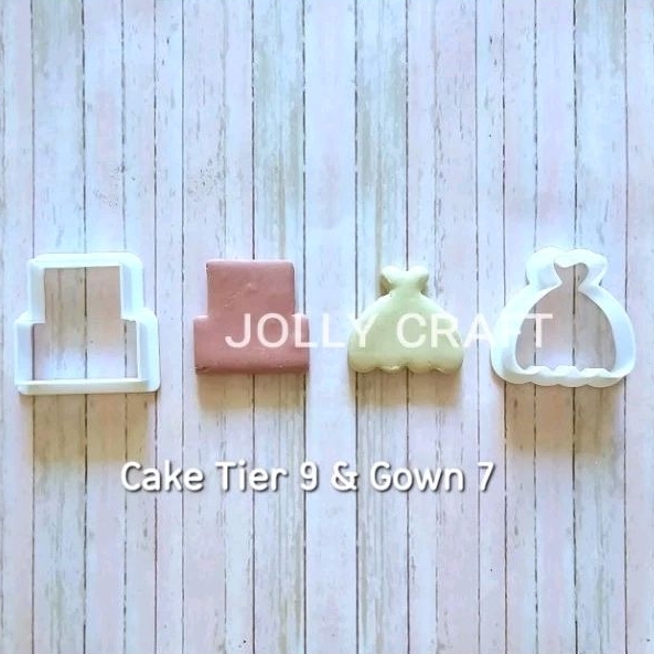 Cookie cutter Wedding CAKE TIER 9 & GOWN 7