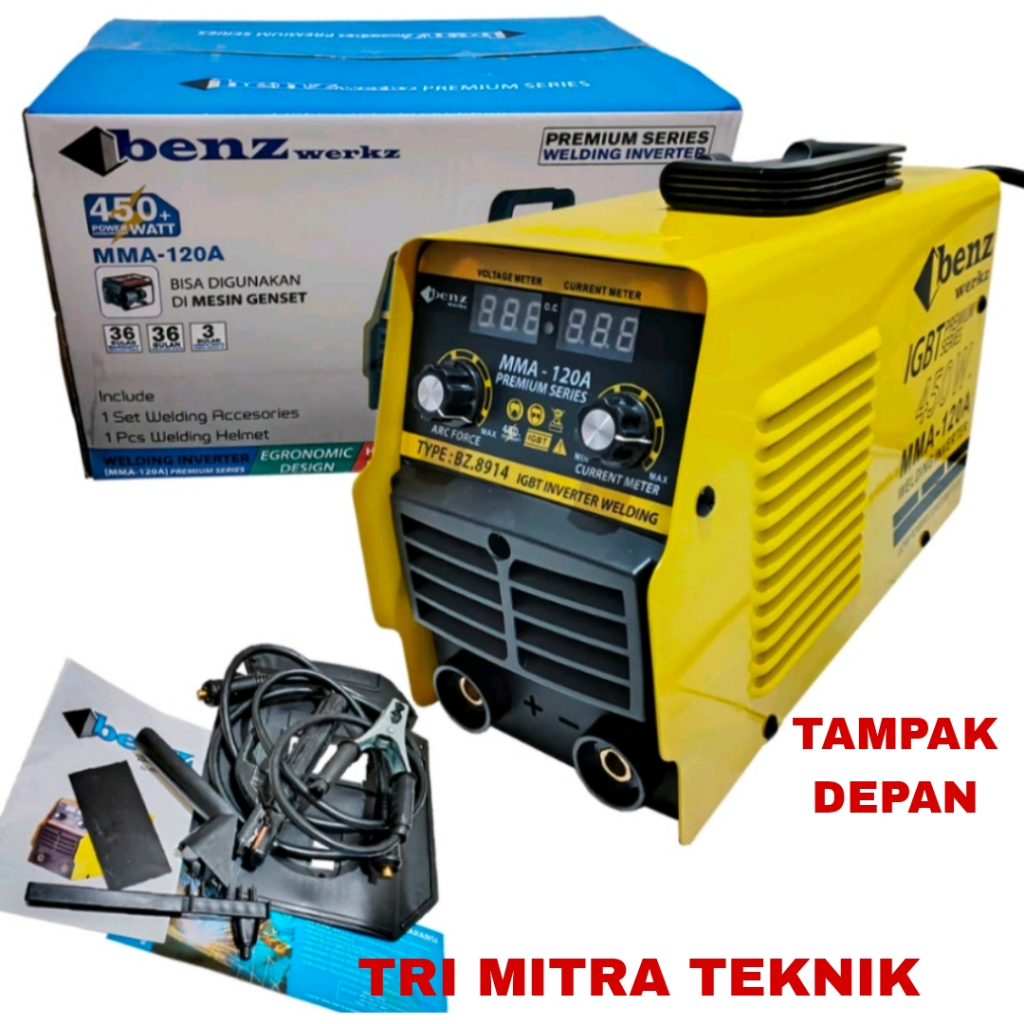 Mesin Las 120A 450 Watt Benz Trafo las Inverter 120 AMPERE 450Watt Benz