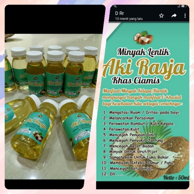 

minyak lentik,minyak kelapa