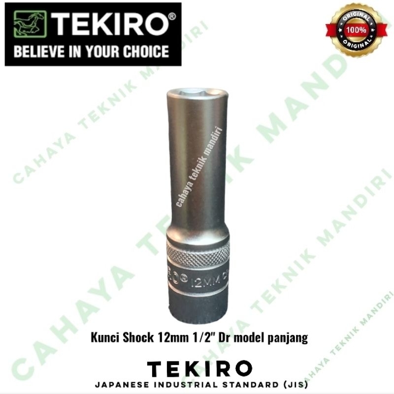 Mata kunci sok 12 mm model panjang TEKIRO deep shock