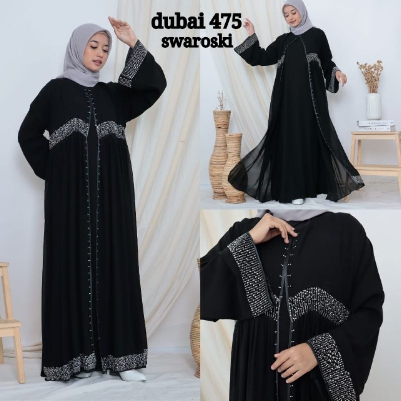 Abaya Hitam Dubai 475 Abaya Turkey Gamis Saudi Dress Simpel Murah
