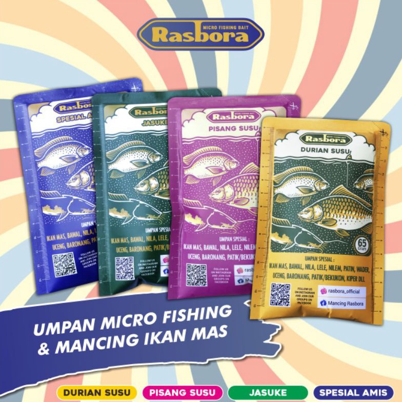 New Arrival Umpan ikan mas Rasbora Jasuke Spesial Amis Durian Susu Pisang Susu Kemasan 65gr