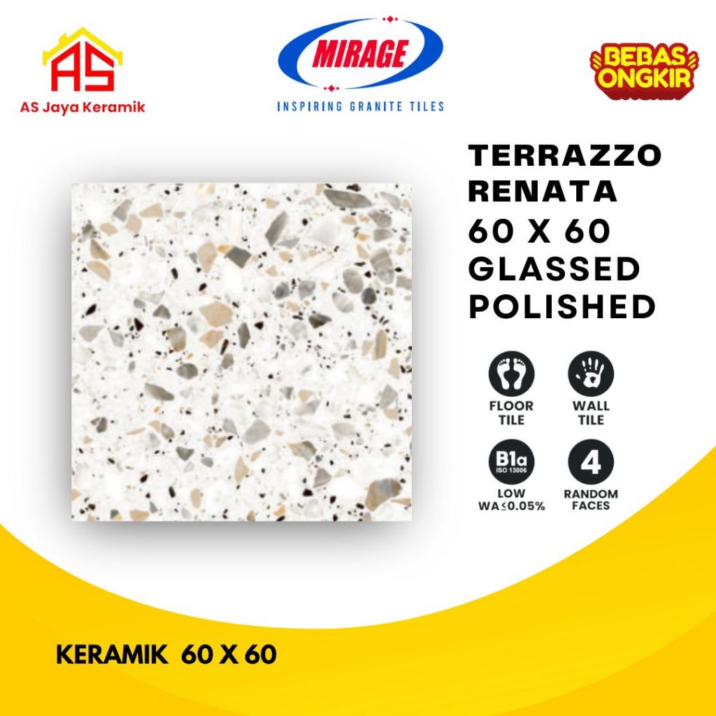 Keramik Lantai I Lantai Granit I 60 x 60 Terrazzo Renata I Mirage