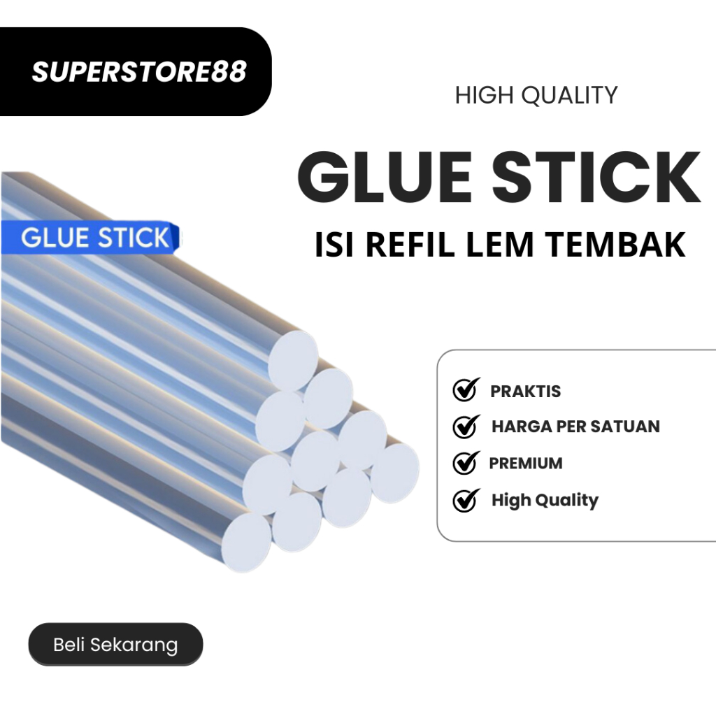 

Refill Isi Lem Tembak / Isian Lem Tembak Panjang 20cm Diameter 7mm