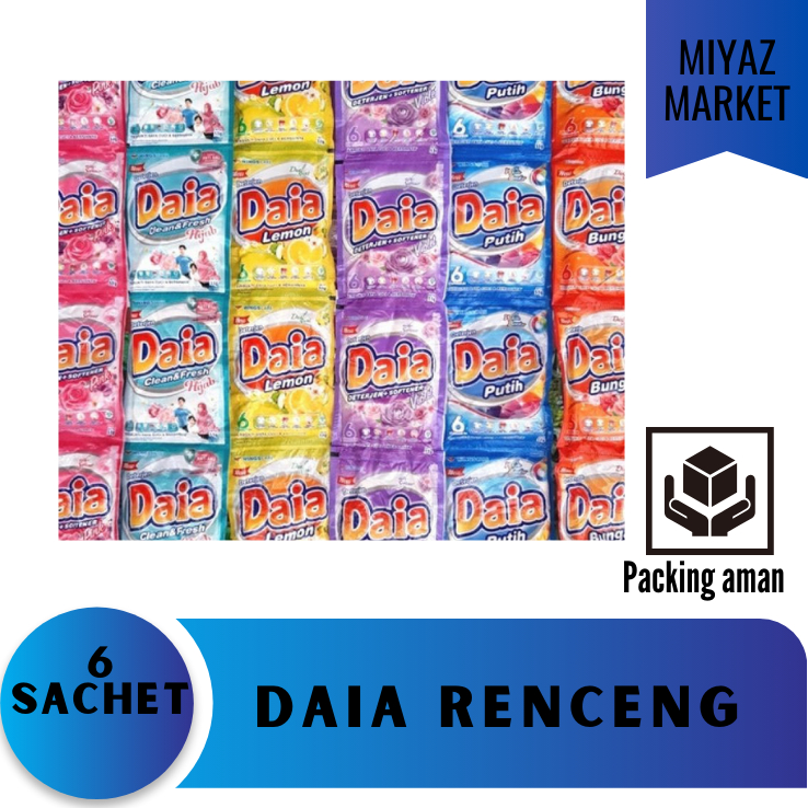❤MIYAZMARKET❤ Detergen Daia Sachet / Detergen Daia Renceng 6' / Daia Renteng