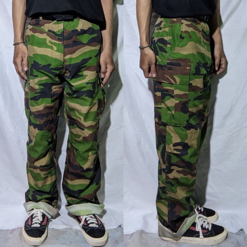 Celana Panjang Longpants Chinos Cargo Camo Baggy Loose Fit Second Preloved #CC95