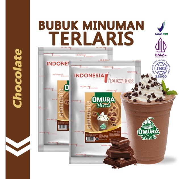 

[Bundle 2Bag x 1Kg] Rasa Chocolate Bubuk Minuman Premium Merk Omura Blend (Mix Gula)
