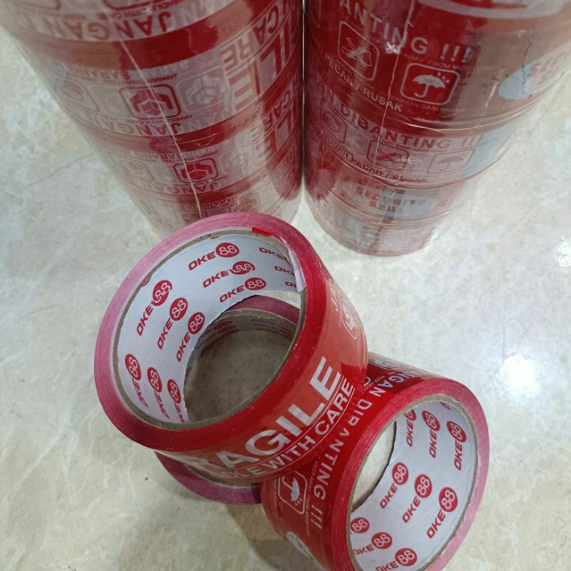 LAKBAN FRAGILE MERAH/LAKBAN MERAH/FRAGILE