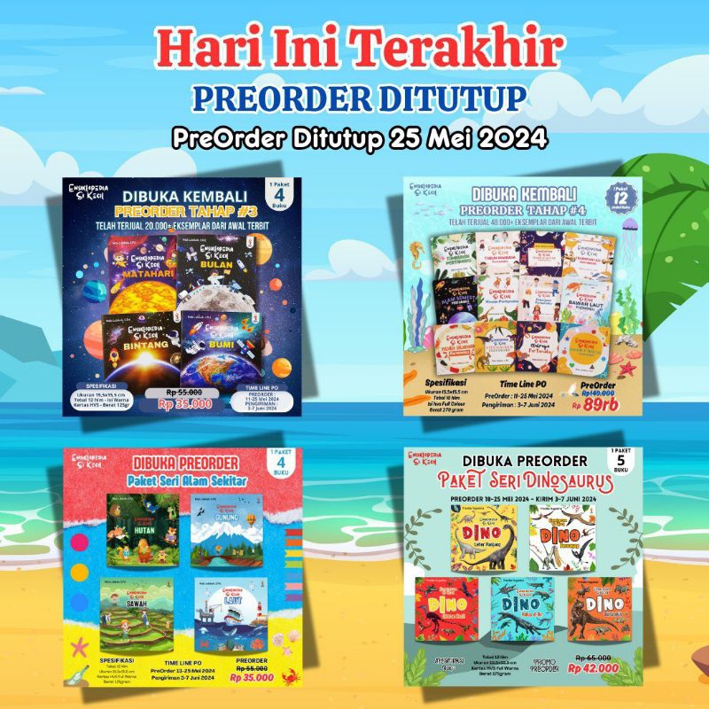 Ensiklopedia Si Kecil isi 12• Ensiklopedia Alam Semesta• Ensiklopedia Dinosaurus• Ensiklopedia sains