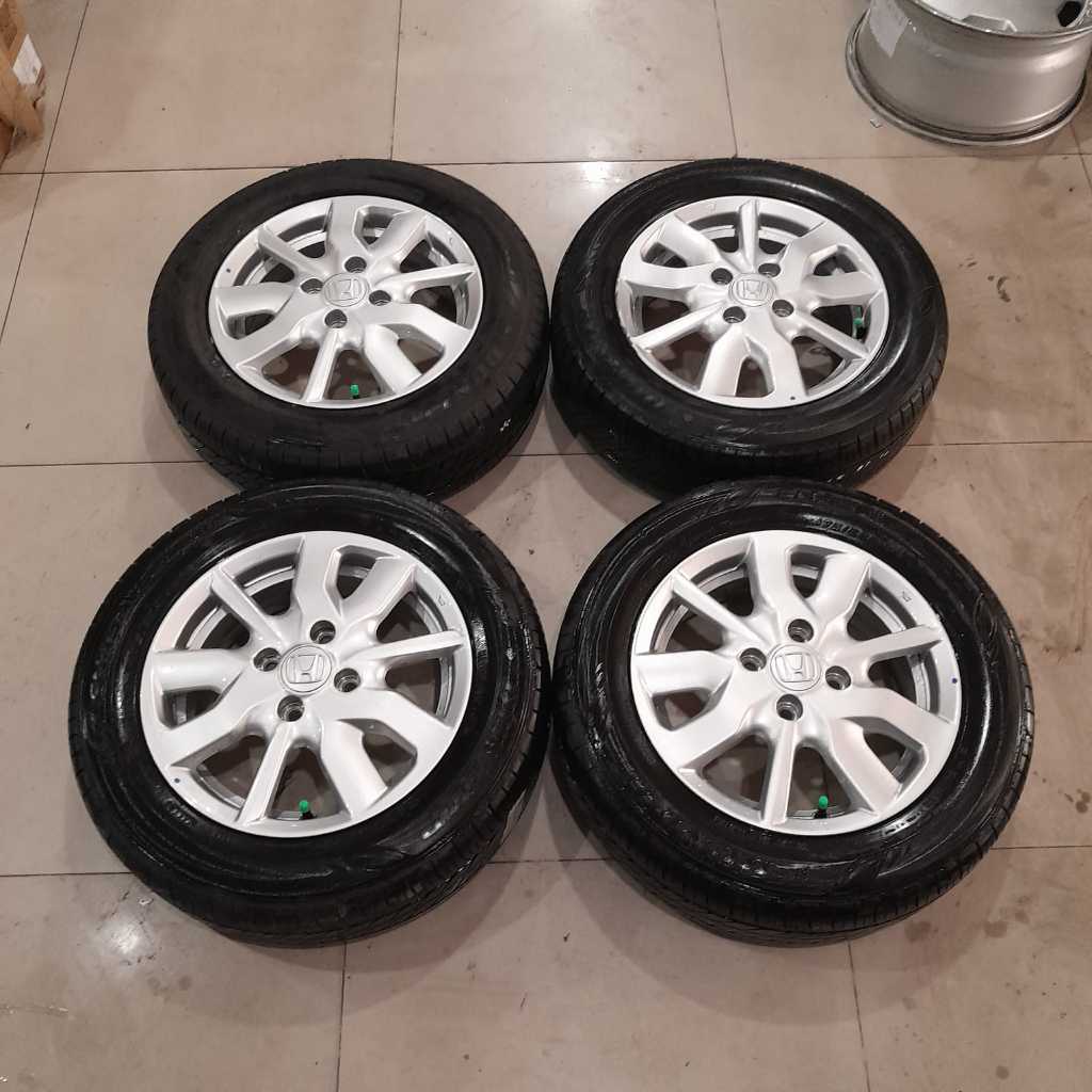 velg bekas murah std r14 mobil honda brio satya ring 14 pcd 4x100 plus ban 175/65 r14