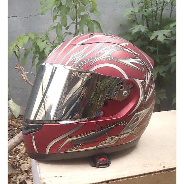 helm yamaha ala arai flat visor