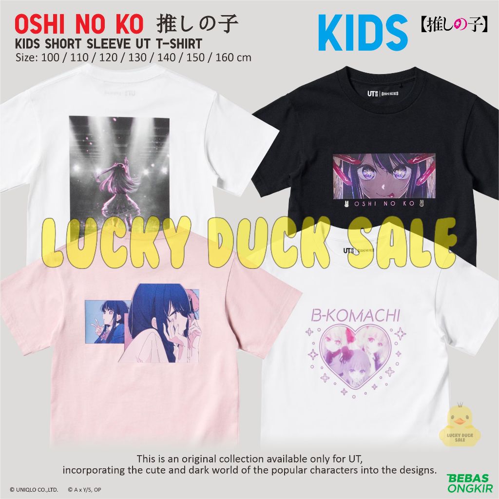 Kids Oshi No Ko My Favorite Idol Kaos Anak Regular Anime Ai Ruby UT Shirt UNIQLO