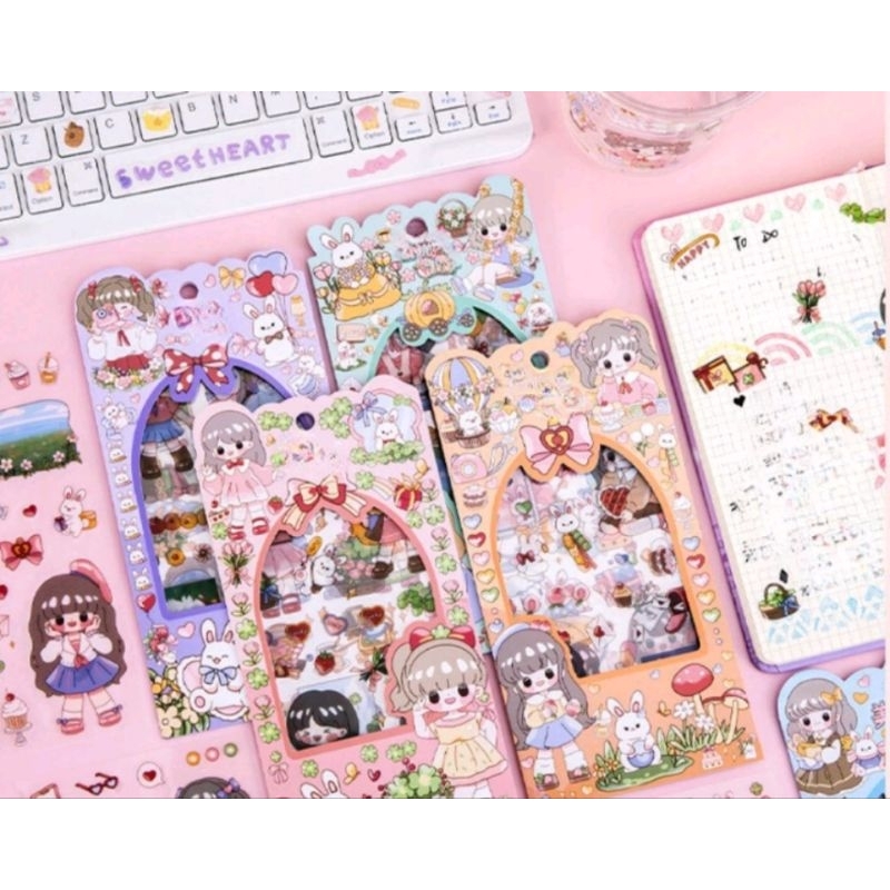 

1 set = 4 lembar!!Stiker murah lucu/stiker fancy/stiker tempel