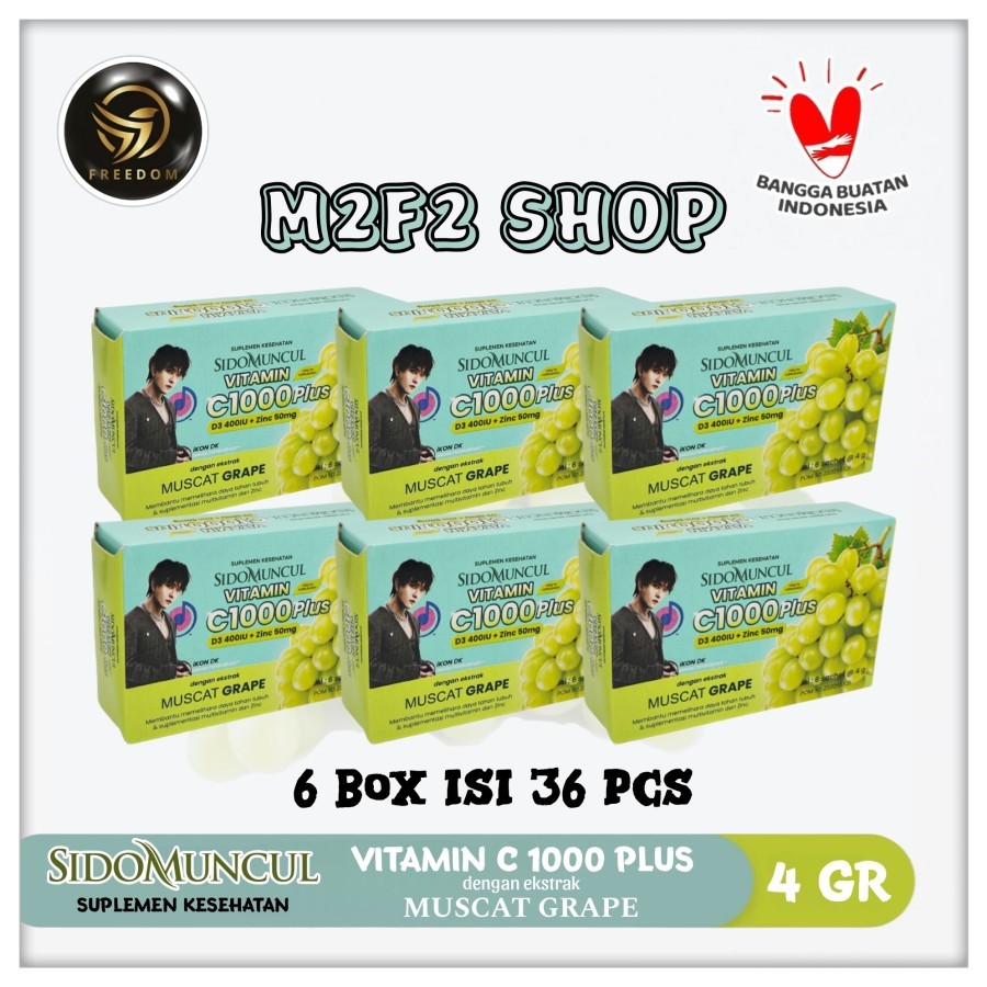 

Sido Muncul Serbuk Vitamin C1000 Plus Ekstrak Muscat Grape | Anggur - 4 gr (Kemasan 6 Box)