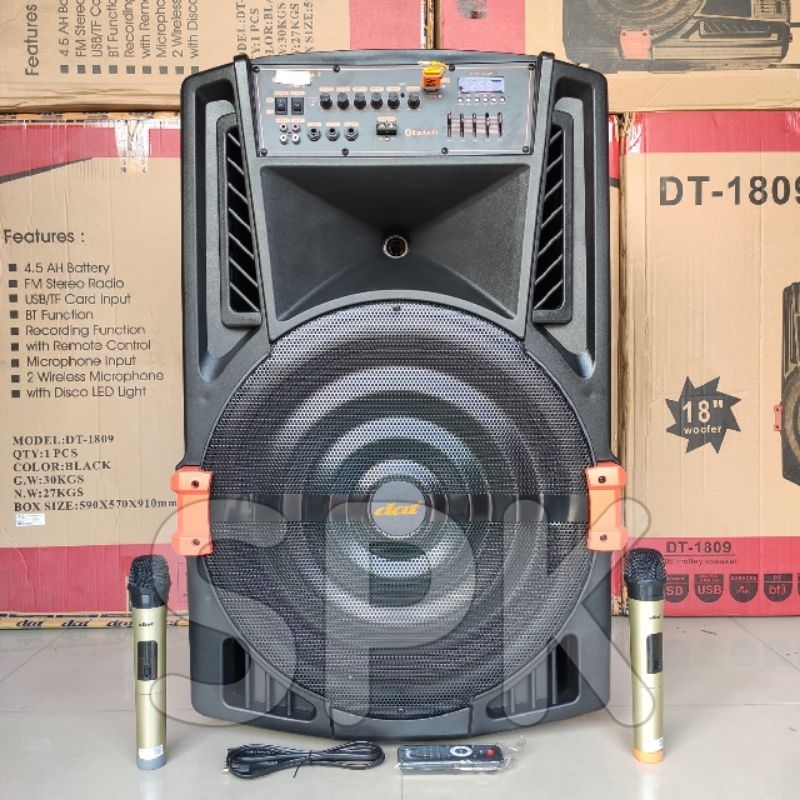 Speaker DAT 18 inch DT 1809 1809 MAXI Bluetooth Original