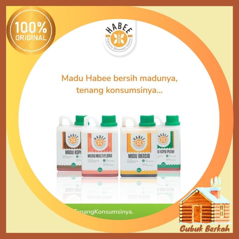 

Madu Habee Kemasan 500 Gram | Madu Murni, Asli & Higienis | 4 Varian Nektar / Multiflora, Kopi, Akasia dan Kayu Putih