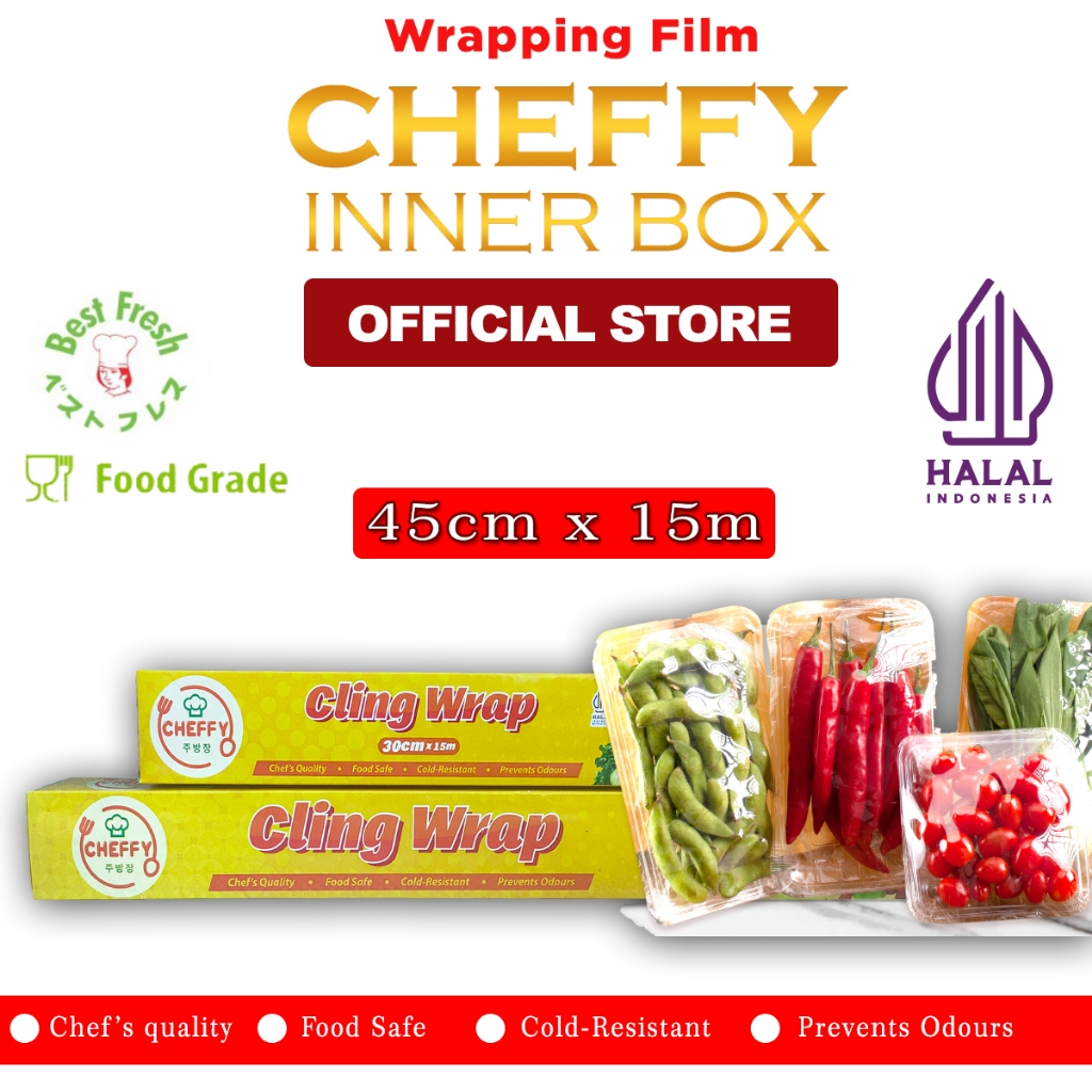 Plastic Wrap Food Grade 45cm x 15m | Plastik Cling Makanan / Food Wrapping