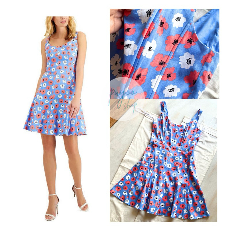 Anne Klein Floral Corset Print Dress