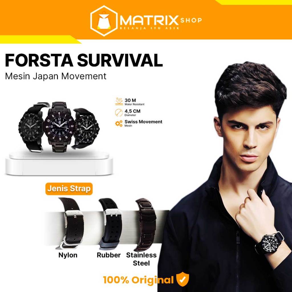 FORSTA SURVIVAL | JAM TANGAN SPORT | JAM TANGAN IMPORT | JAM TANGAN PRIA ORI MATRIXSHOP