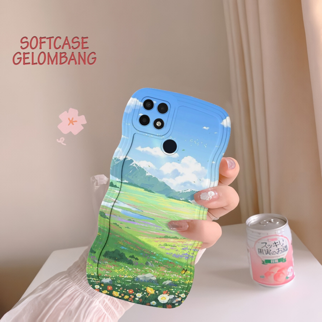 Soft Case Gelombang HP OPPO A15 - OPPO A15s - Casing Gelombang - Espa.id - Fashoin Case - Case Cewek