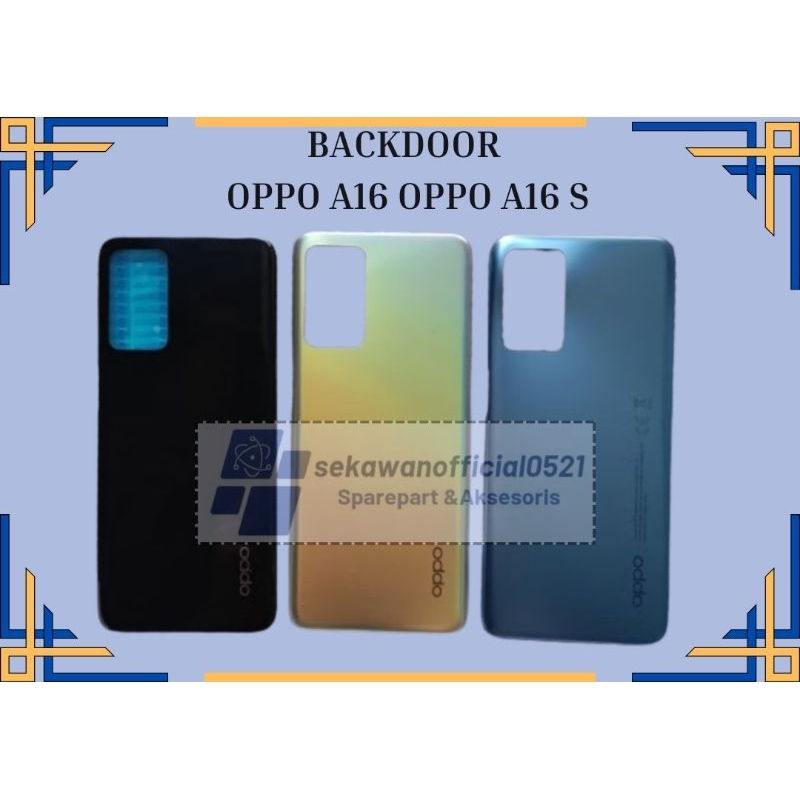 Backdoor Oppo A16 Oppo A16S | Original Tutup Belakang Back Casing
