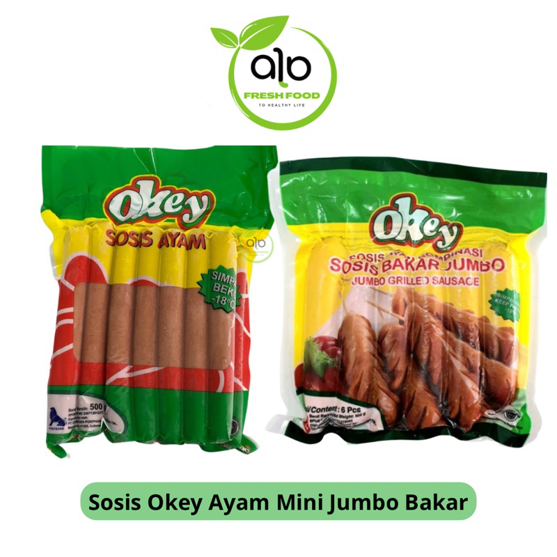 Okey Sosis Ayam Bakar mini jumbo 500 Gram 1000gr  / Okey Chicken Sausage - ALO Fresh Food