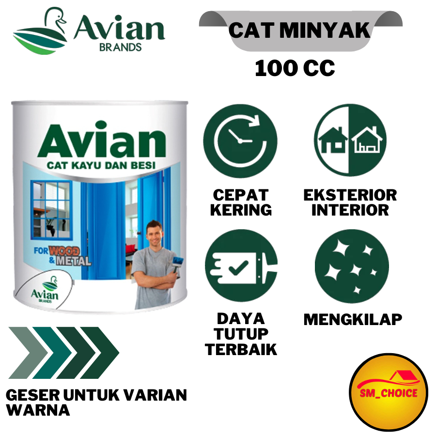 AVIAN CAT KAYU DAN BESI 100 CC ( GLOSS ) AVIAN CAT MINYAK 100 CC AVIAN