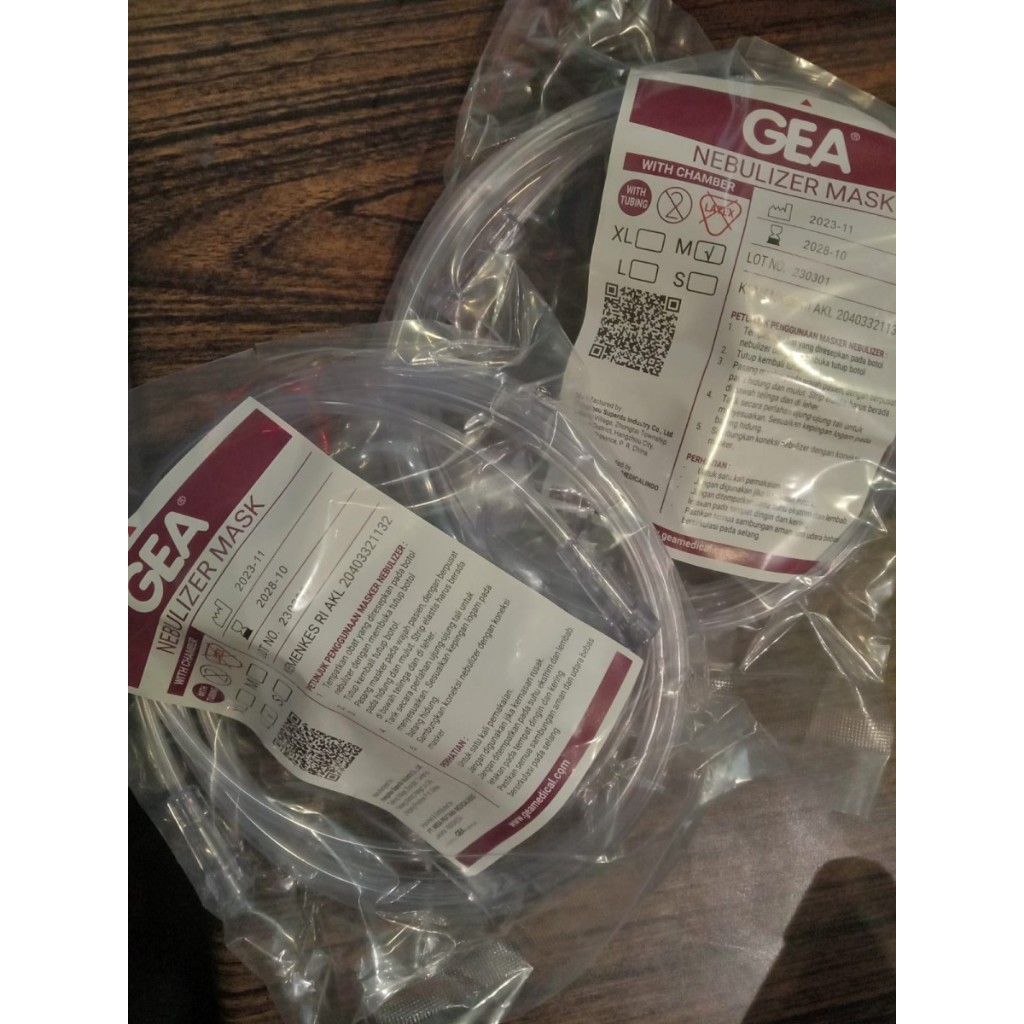 GEA Nebulizer Mask with Chamber and Tubing-Masker Nebulizer GEA