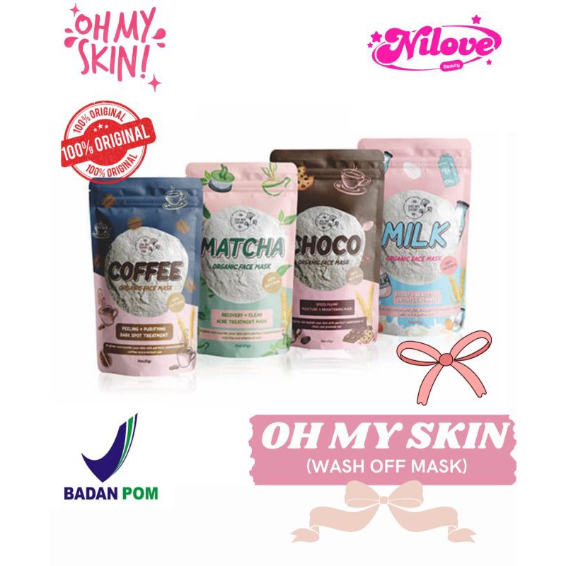 [Reseller Resmi] Oh My Skin Masker Wajah Organik| Face Mask | Masker Wajah BPOM