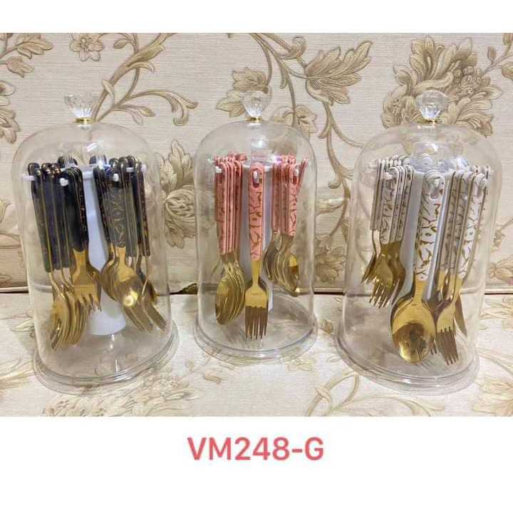 {Packing Aman} Sendok Set Vicenza Motif Marmer