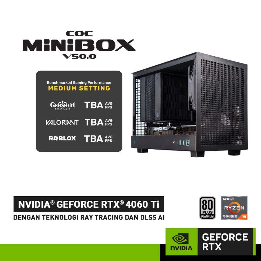 COC MINI BOX V50.0 - Paket PC Rakitan Mini GeForce RTX 4060 Ti