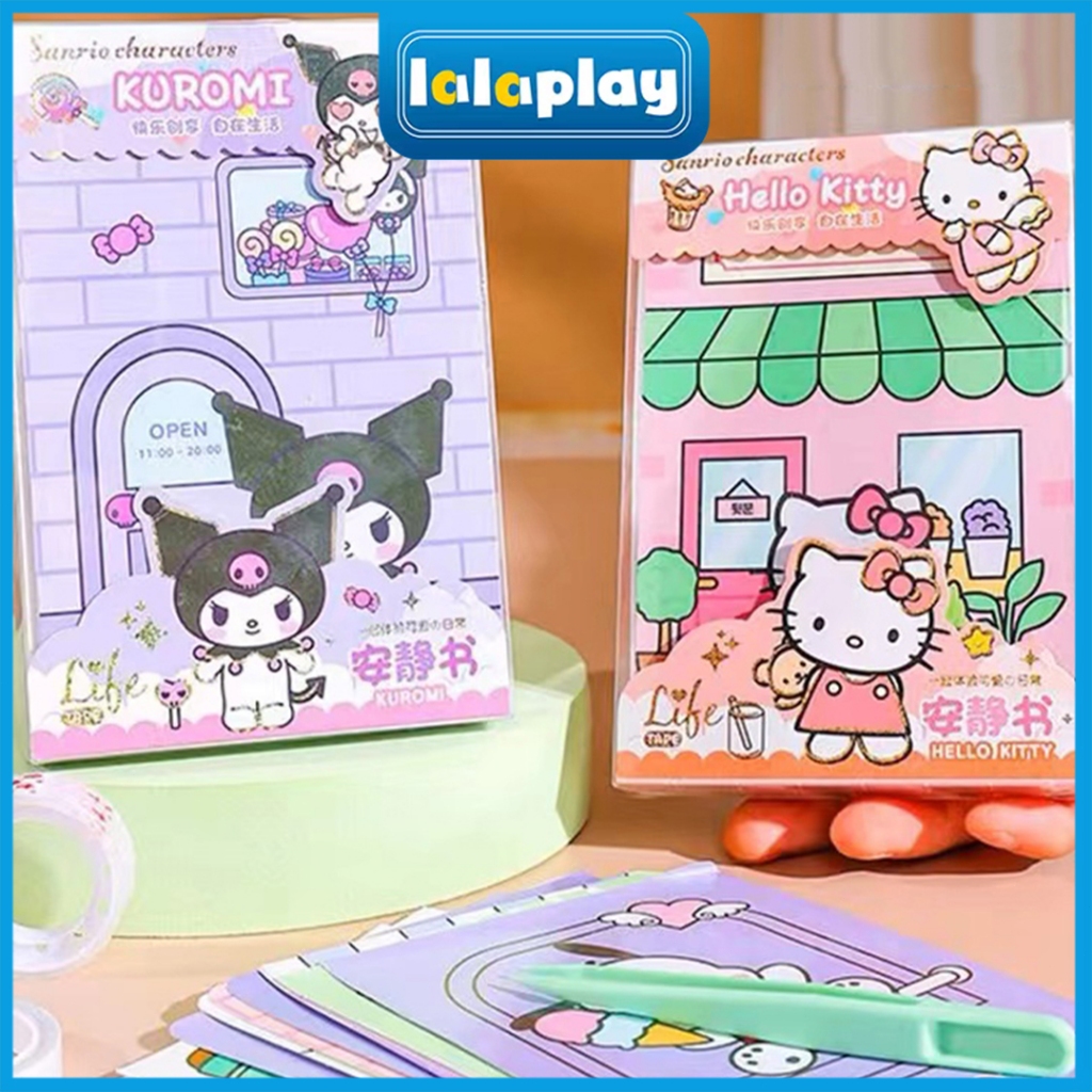 

Lalaplay Quiet Book Tidak Perlu Memotong Buku Sticker Lucu Jumbo Bubble 3D Sticker Busy Book Kuromi