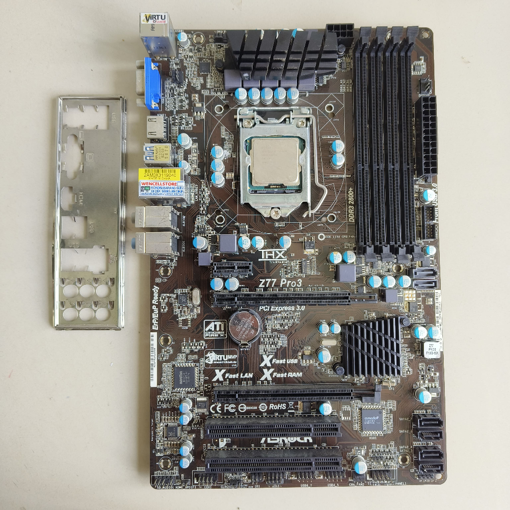 MOBO GAMING ASROCK Z77 + CORE I5 3470 3.2GHZ LGA 1155
