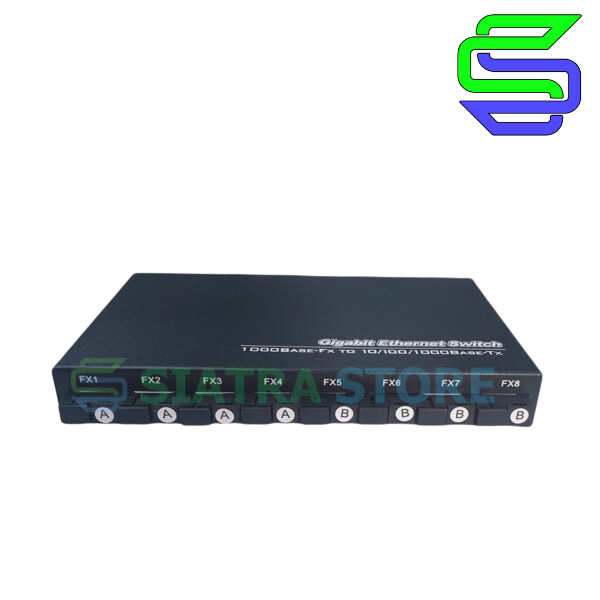 Media Converter 8 Port FO 2 Port Gigabit LAN/ 8 FO 2 Gigabit LAN