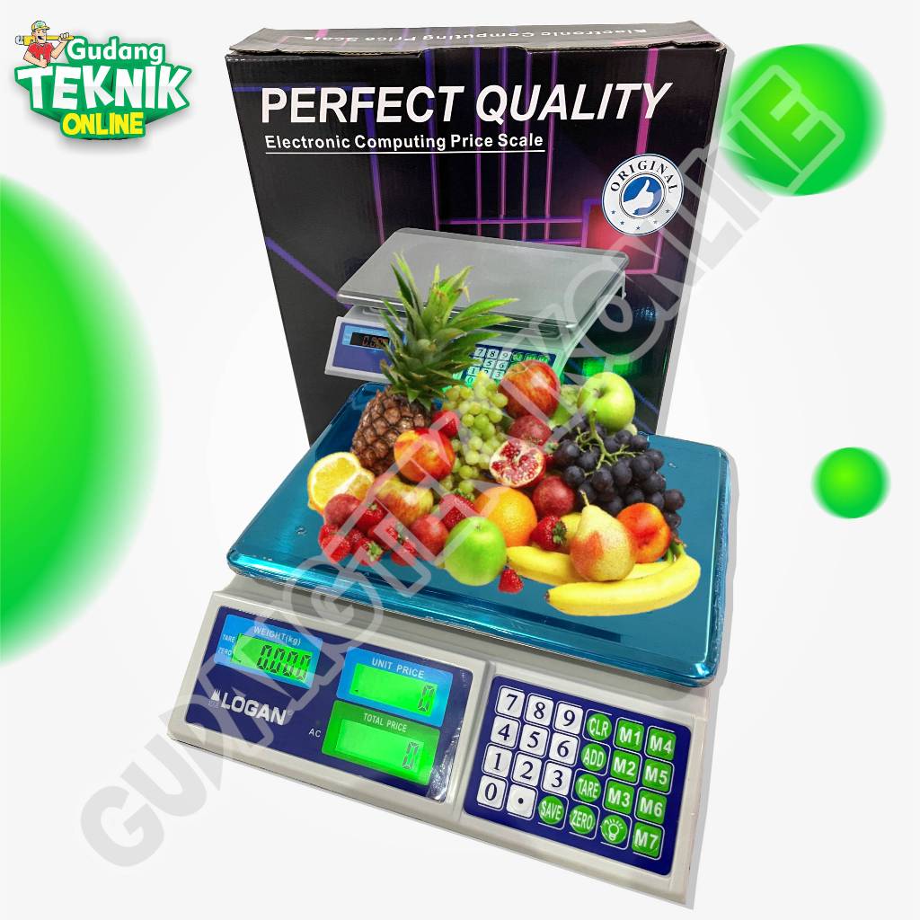 LOGAN Timbangan Duduk Digital 30KG RC-14 LOGAN / Timbangan Digital Sayuran Buah Beras Laundri 30 KG 