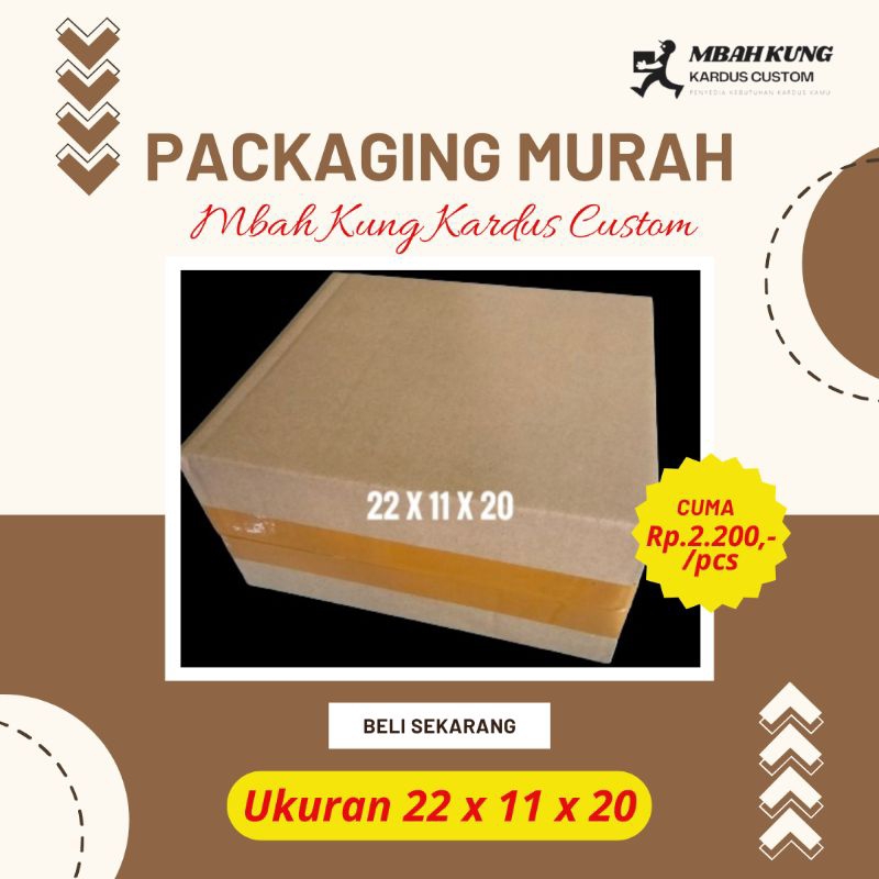 

Kardus Packaging Ukuran 22 x 11 x 20