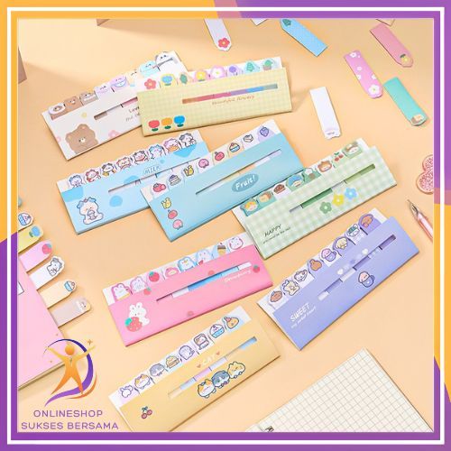 

OSB Sticky Notes Karakter 8IN1 Tempelan Kertas Catatan 120 Lembar Pembatas Buku Karakter Hewan Lucu Penanda Buku Stationery Memo Pad Convenience Cute 8 IN 1