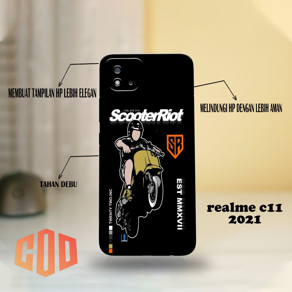 Kesing Hp REALME C11 2021 - Softcase REALME C11 2021 - Case Pro Camera REALME C11 2021  - VESPA Case