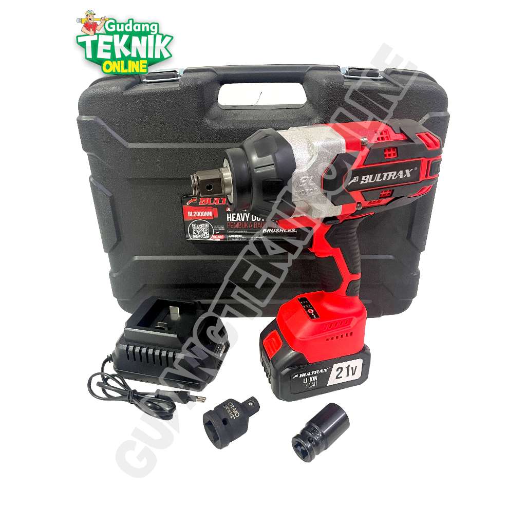 BULLTRAX Impact Wrench Cordless BL2000NM BULL 3/4" Mesin Bor Impact Impek Pembuka Buka Baut Pengenca
