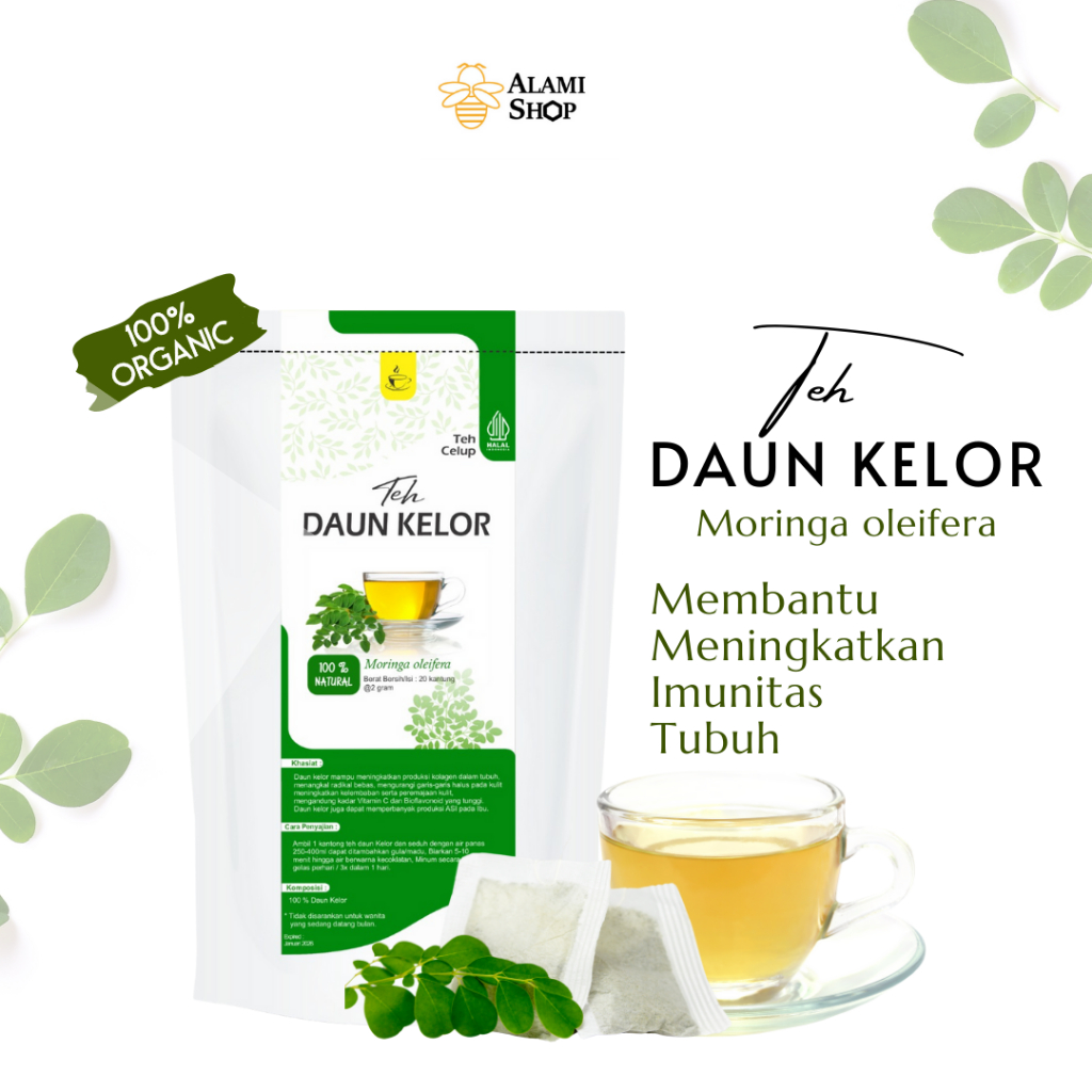 

Teh Celup DAUN KELOR Premium NO.1 Moringa Tea Herbal Asli Original