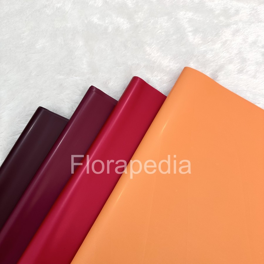 

Flower Wrapping Paper Solid / Kertas Buket Bunga / Cellophane Pastel Color / Korean Paper Wrap Merah Jingga