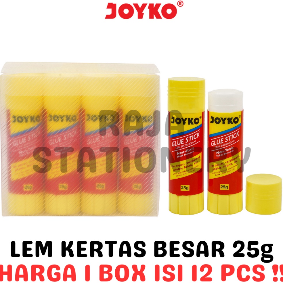 

JOYKO GLUE STICK 25g JUMBO LEM BATANG STIK JOYKO BESAR KERTAS GS25 LUSIN 12PCS b T7L6