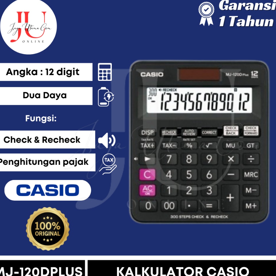 

Kalkulator Casio MJ 12D PLUS CHECK CORRECT t H2F3